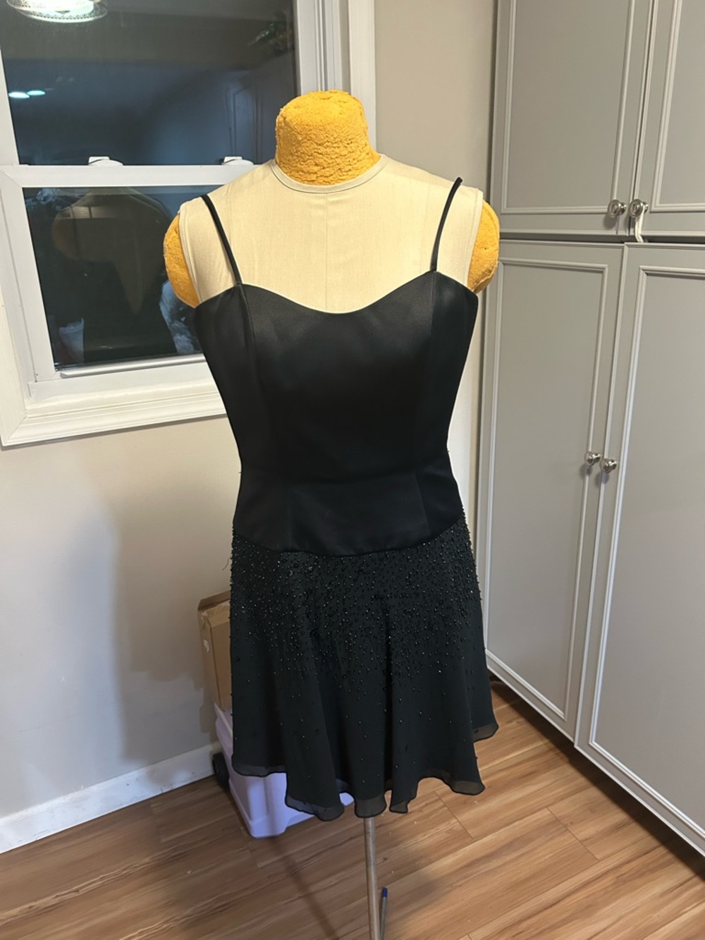 NITELINE Black Evening Mini Gown 90s Vintage Size 4